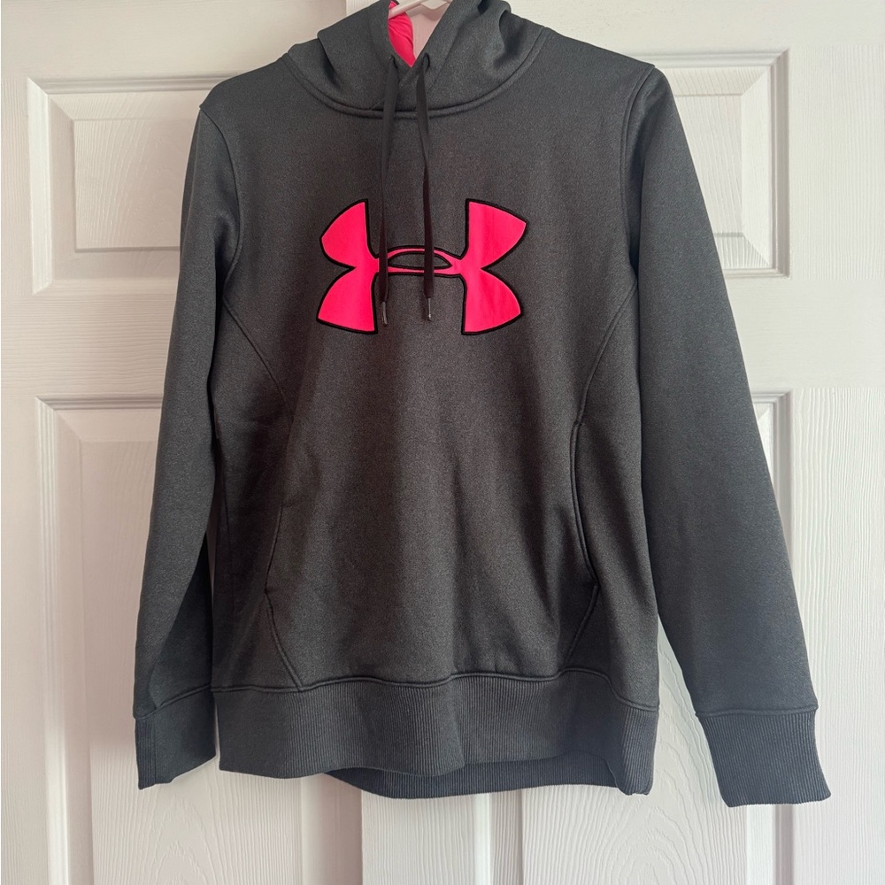 Under Armour women’s Grey Hoodie with Pink Logo